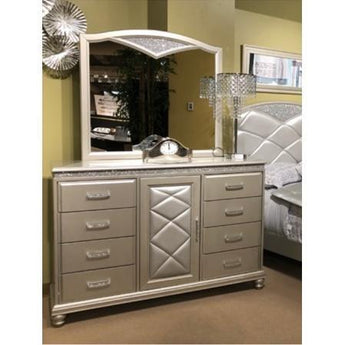 Valiant Champagne Dresser & Mirror