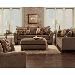 Camero Cafe Sofa Collection are brown in color and can provide seating for up to five people comfortably. For added decoration, several decorative throw pillows are included with this stationery set.